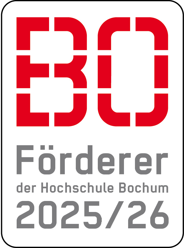 Logo der Hochschule Bochum mit der Aufschrift: "Förderer der Hochschule Bochum 2024/25".