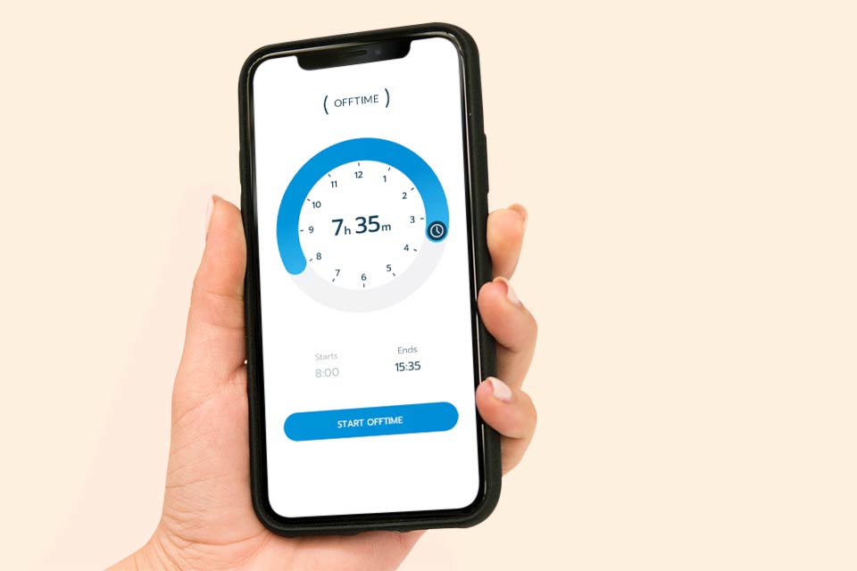 Smartphone mit App Offtime (Foto: Offtime)
