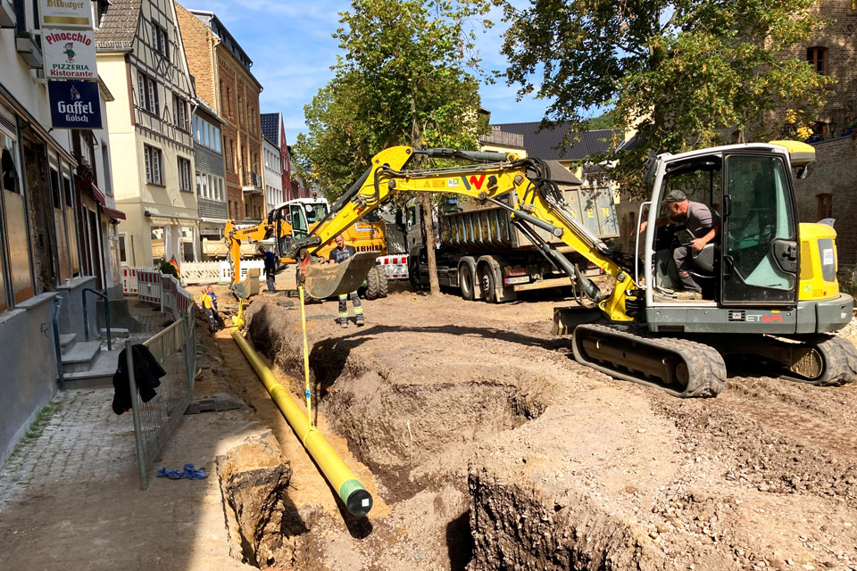 Stadtwerke Bochum verlegen Gasleitung in Bad Münstereifel (Foto: Stadtwerke Bochum)