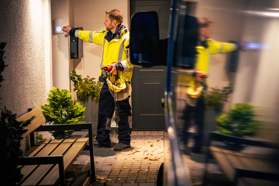 Christian Graf von den Stadtwerken hat Weihnachten Bereitschaft (Foto: Martin Leclaire)