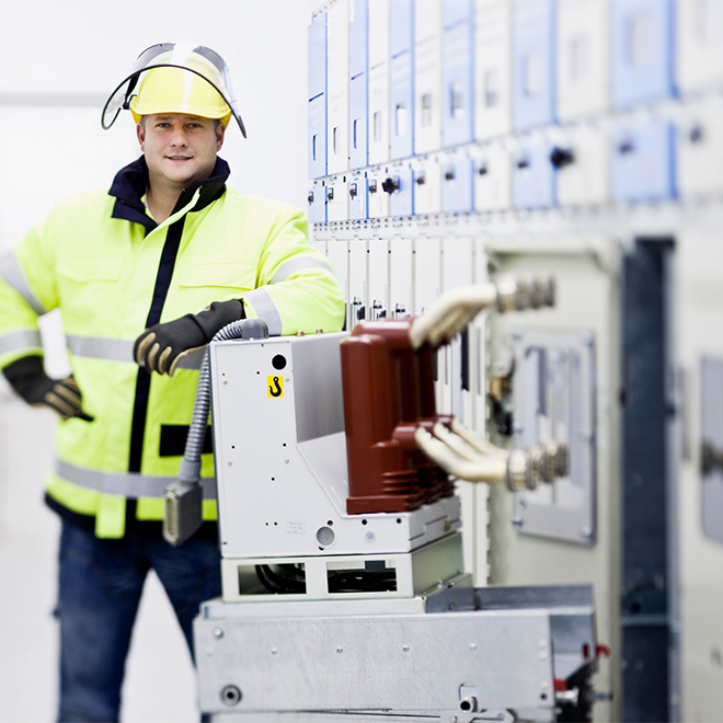 Arbeiten im Umspannwerk