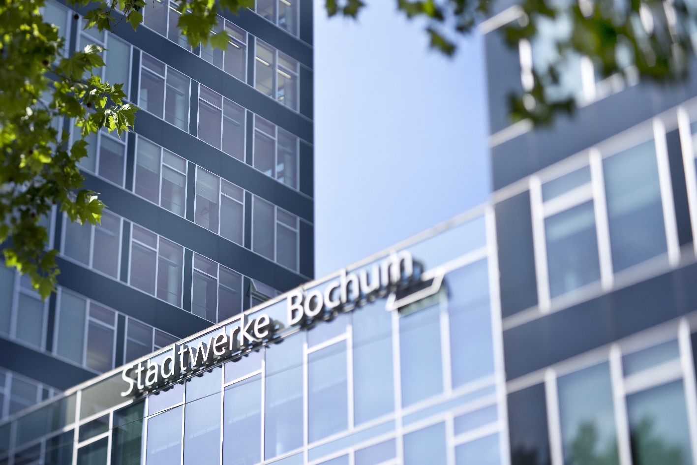 Foto Gebäude Stadtwerke Bochum Schriftzug