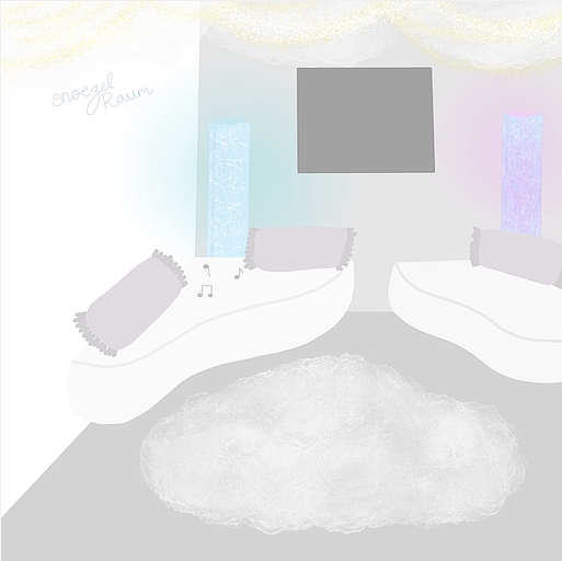 Gemütlicher Snoezel-Raum mit Sofas und Lichtinstallationen