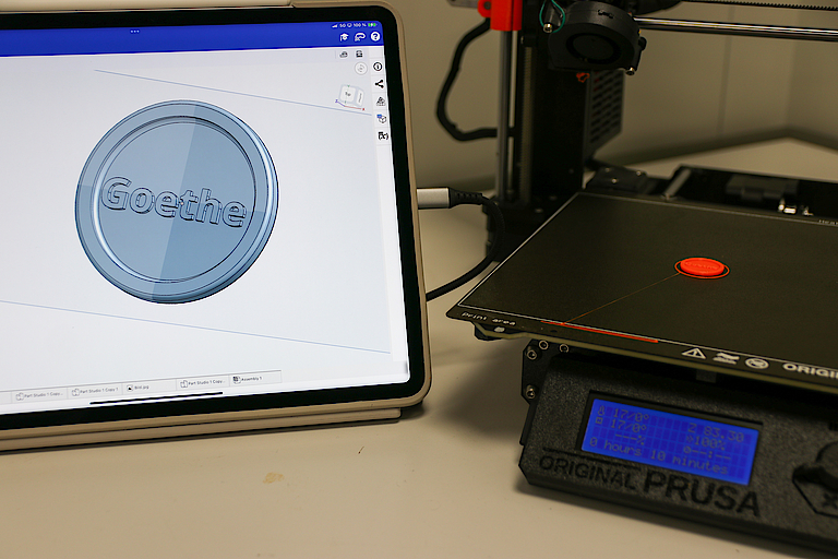 3D-Druck mit Goethe-Schriftzug in Bochum