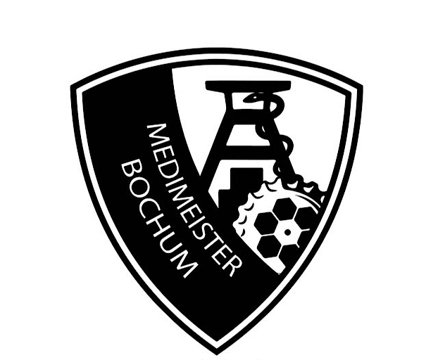 Logo Medimeister Bochum mit stilisiertem Industrie-Symbol