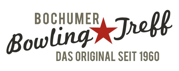 Logo mit Text "Bochumer Bowling Treff", rotem Stern und "Das Original seit 1960".