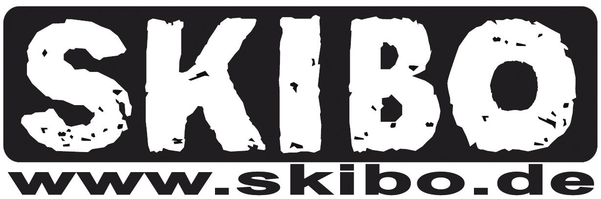Logo mit großem Schriftzug "SKIBO" und Webadresse "www.skibo.de" darunter.