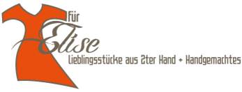 Logo Für Elise mit rotem Kleid und Text: Lieblingsstücke aus 2ter Hand + Handgemachtes