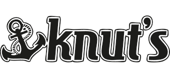Logo von Knut's mit stilisiertem Anker und Schriftzug in Schwarz.