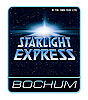 Logo des Musicals Starlight Express Bochum mit leuchtendem Stern und Schriftzug.